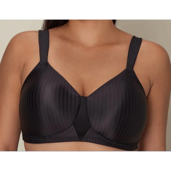 Playtex Other - Playtex Secrets Classic Black Stripe Perfectly Smooth Wireless Bra 38DDD NWT NEW